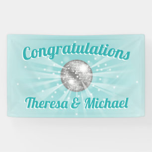 Banderoles Disco Ball Baby shower Super Blue Boy
