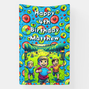 Banderoles Disque personnalisé Golf Boy's Birthday