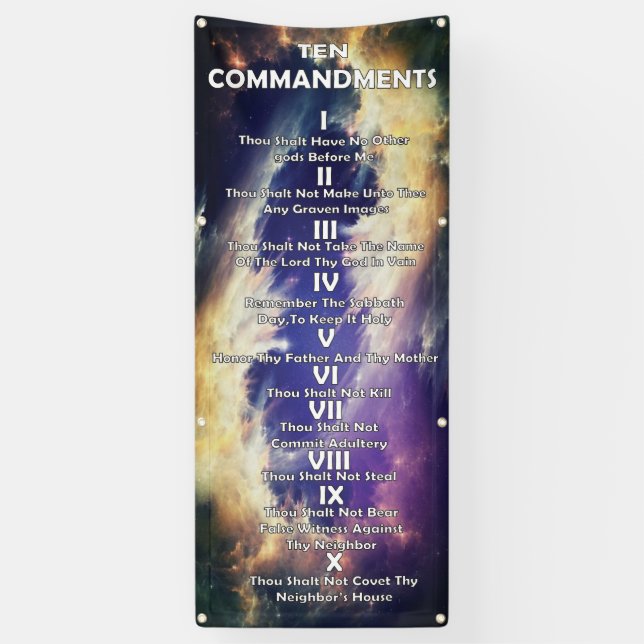 Banderoles Dix commandements (Vertical)