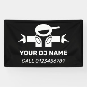 Banderoles DJ du parti pour la location deejay publicité bann