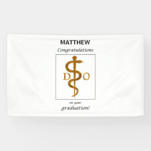 Banderoles Docteur en ostéopathie Diplôme Félicitations