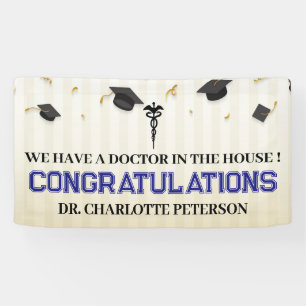 Banderoles Docteur Médicale School Félicitation Graduation