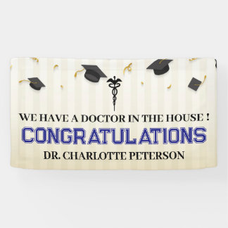 Banderoles Docteur Médicale School Félicitation Graduation