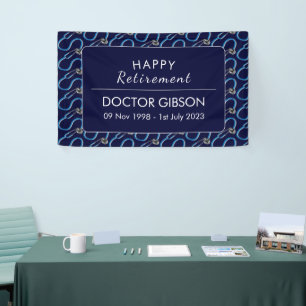 Banderoles Docteur Stethoscope Parti de retraite