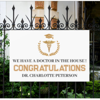 Banderoles Docteur unique Diplôme Médicale de l'école