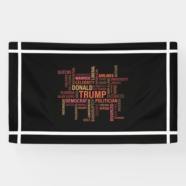 Banderoles Donald j Trump 2016 candidat à la présidence (Horizontal)