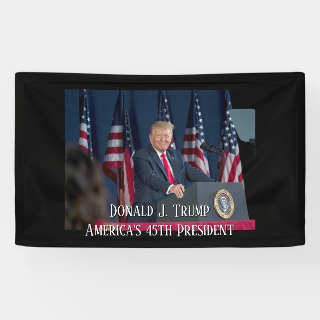 Banderoles Donald J. Trump 45e président Keepsaké (Horizontal)