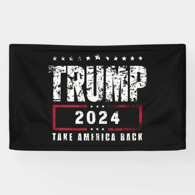 Banderoles Donald Trump 2024 redonne l'élection américaine (Horizontal)