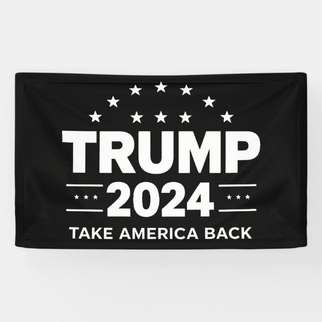 Banderoles Donald Trump 2024 redonne l'élection américaine (Horizontal)