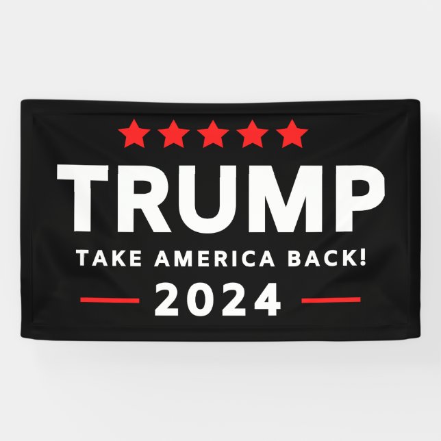 Banderoles Donald Trump 2024 redonne l'élection américaine (Horizontal)