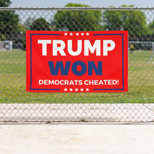 Banderoles Donald Trump 2024 Trump a gagné (En situation)