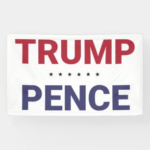 Banderoles Donald Trump et Mike Pence (élection américaine de