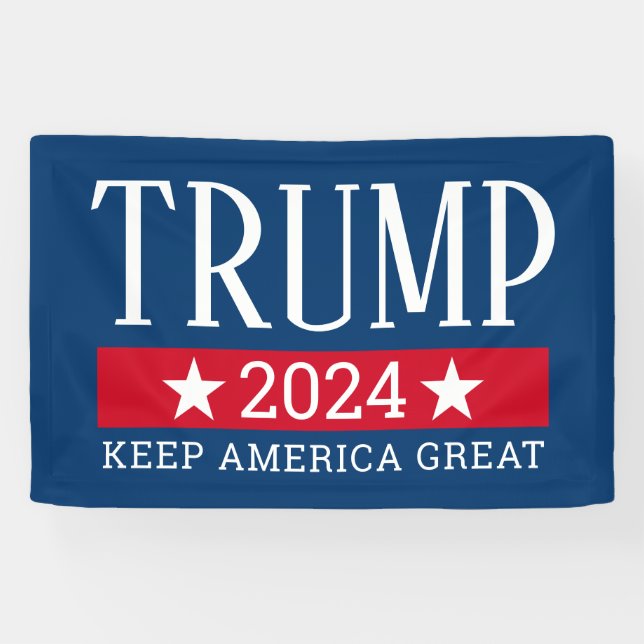 Banderoles Donald Trump - Gardez l'Amérique grande PEUT MODIF (Horizontal)