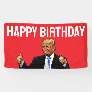 BANDEROLES DONALD TRUMP JEUX BANNIER DE FÊTE D'ANNIVERSAIRE