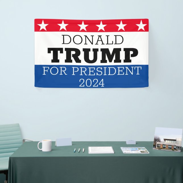 Banderoles Donald Trump pour le président 2024 (Salon professionnel)