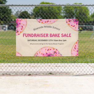Banderoles Donut Pastry School Church Collecte de fonds Vente