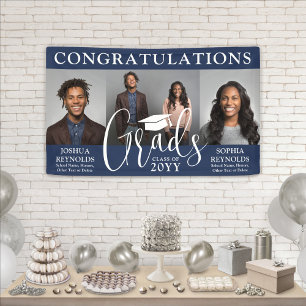 Banderoles Double graduation 3 Photo Marine & White Joint Par