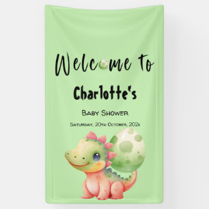 Banderoles Douce Baby-Shower de dinosaure bébé aquarelle