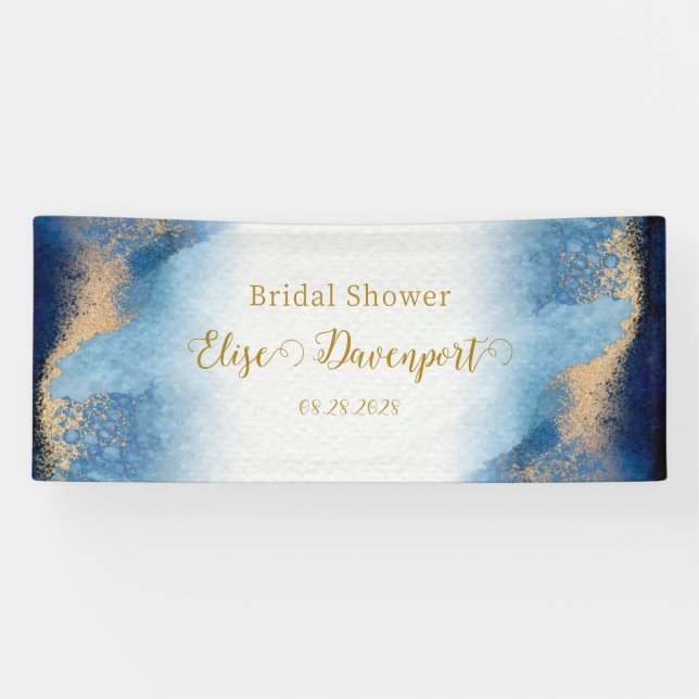 Banderoles Douceur Océane et Dorée Fête de Mariage (Horizontal)