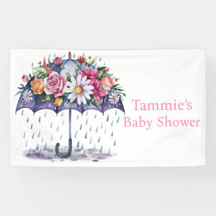 Banderoles Douche avec Baby shower Fleurs
