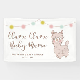 Banderoles Douche Llama Baby Mama