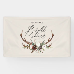 Banderoles Douche nuptiale fleurie rustique en cerf