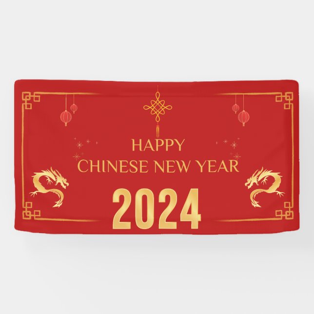 Banderoles Dragon du Nouvel An chinois 2024 (Horizontal)