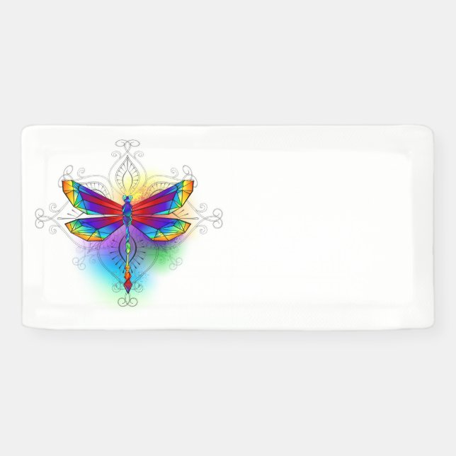 Banderoles Dragonfly en arc-en-ciel (Horizontal)