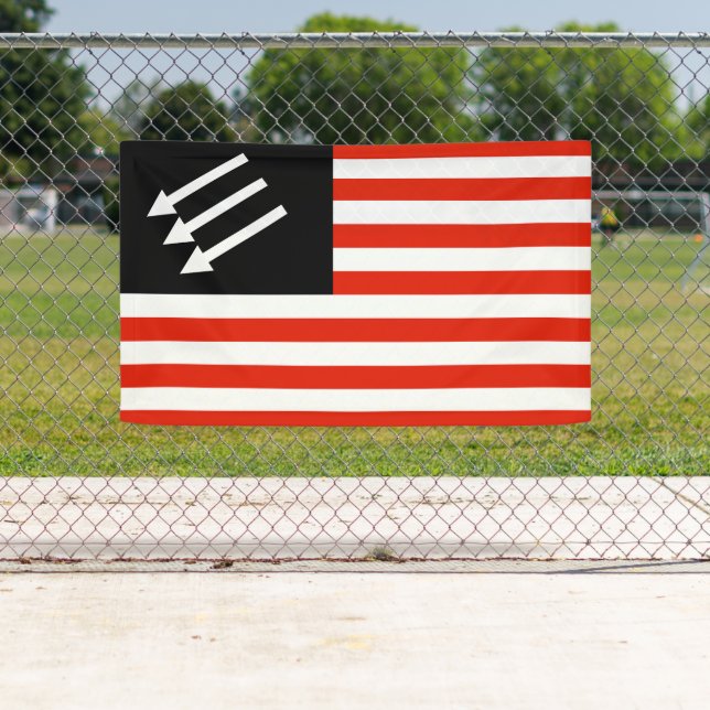 Banderoles Drapeau américain anti-fasciste (En situation)