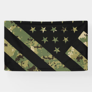 Banderoles Drapeau américain du Camouflage numérique milita