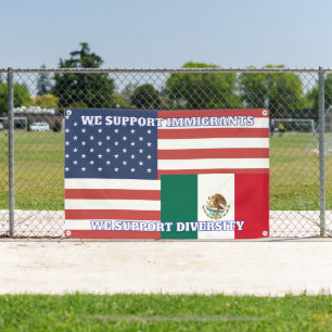 Banderoles Drapeau américain et drapeau mexicain - Nous somme