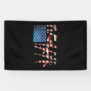 Banderoles Drapeau américain Gun 4 juillet