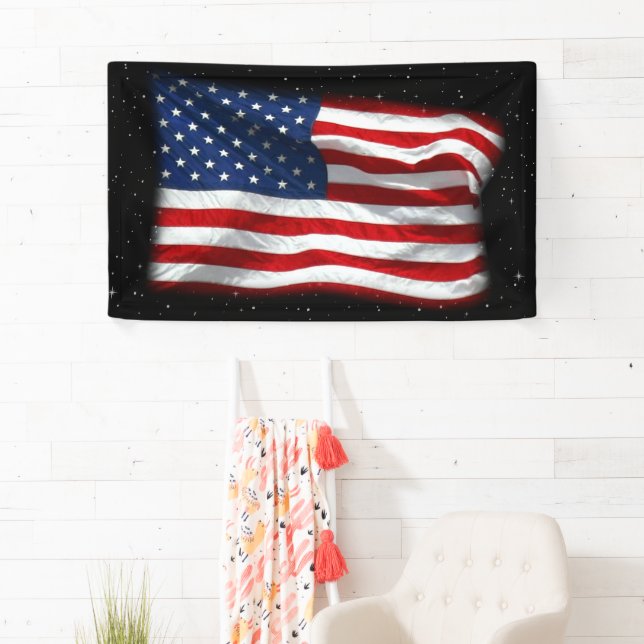 Banderoles Drapeau américain patriotique États-Unis (En situation)