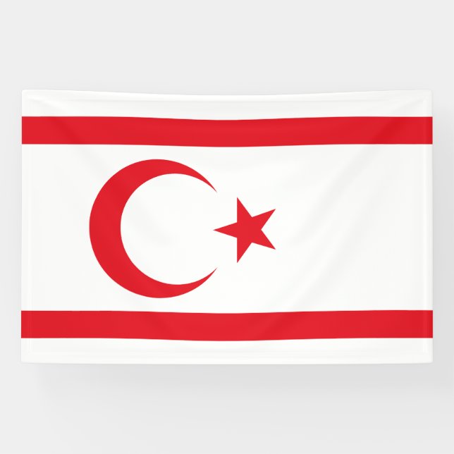 Banderoles Drapeau de Chypre du Nord (Horizontal)