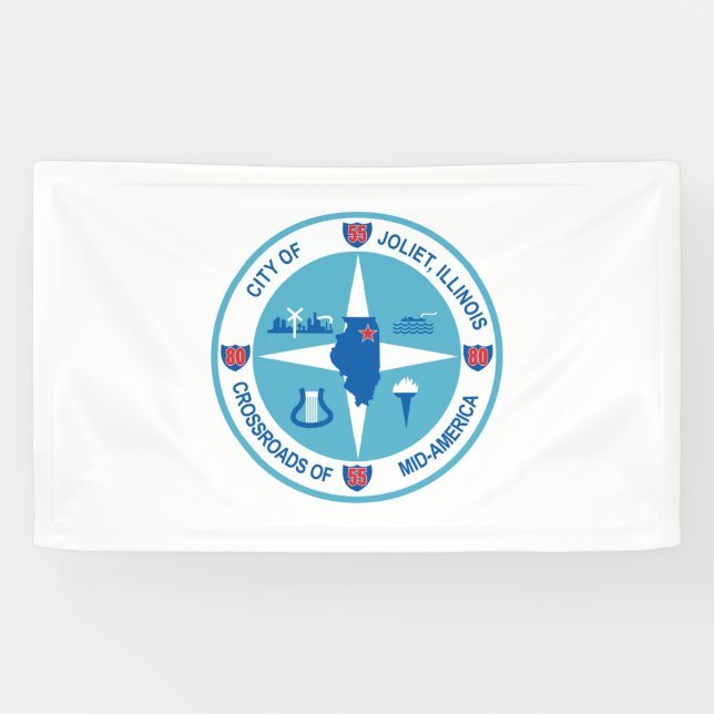 Banderoles Drapeau de Joliet (Illinois) (Horizontal)
