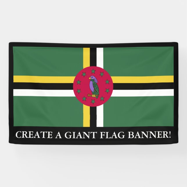Banderoles Drapeau de la Dominique (Horizontal)