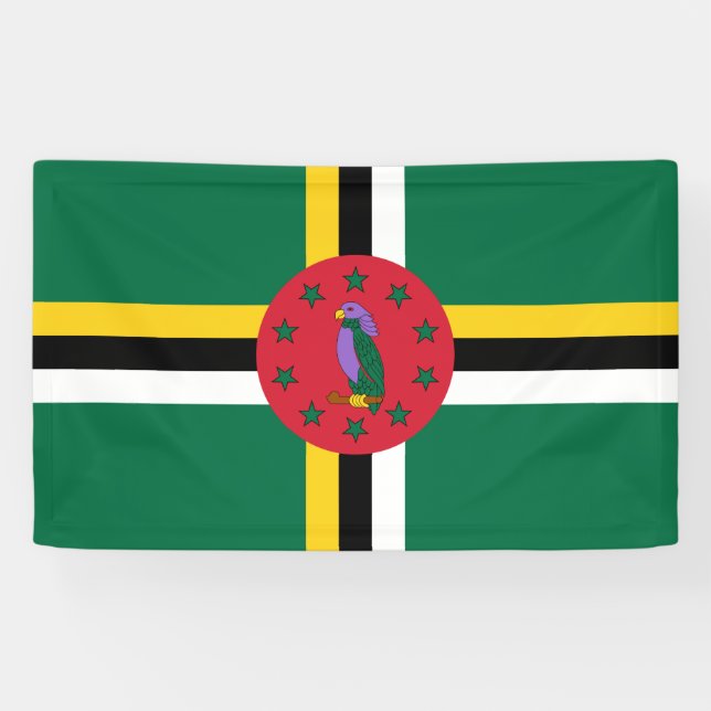 Banderoles Drapeau de la Dominique (Horizontal)