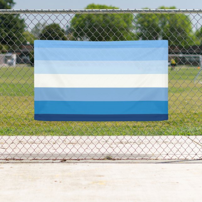 Banderoles Drapeau de la Gay Male Pride (bleu) (En situation)