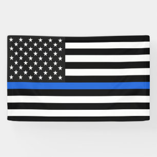 Banderoles Drapeau de la ligne bleue mince des États-Unis