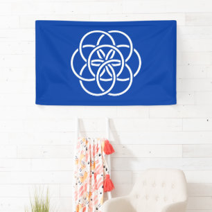 Banderoles drapeau de la planète bleue terra symbole de l'hu