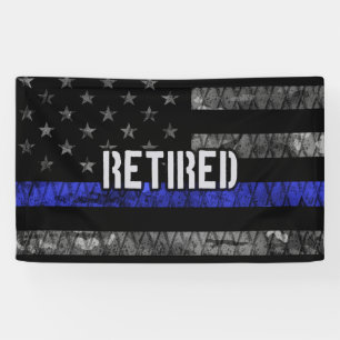 Banderoles Drapeau de la police retraitée en détresse