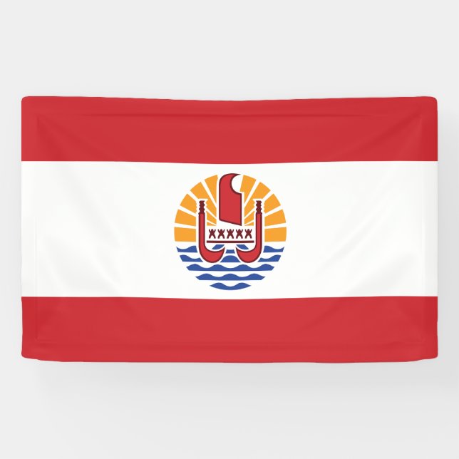 Banderoles Drapeau de la Polynésie française (Horizontal)