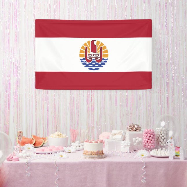 Banderoles Drapeau de la Polynésie française (Fête)