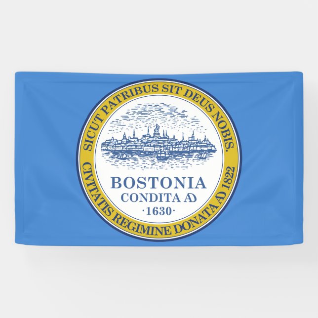 Banderoles Drapeau de la ville de Boston (Massachusetts) (Horizontal)