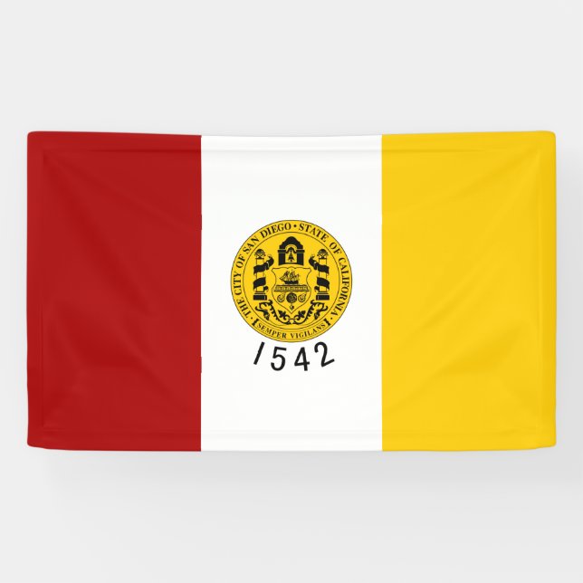 Banderoles Drapeau de la ville de San Diego (Californie) (Horizontal)