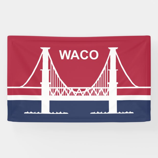 Banderoles Drapeau de la ville de Waco (Texas, USA) (Horizontal)