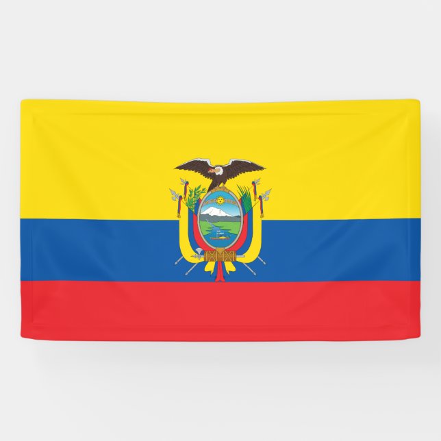 Banderoles Drapeau de l'Équateur (Horizontal)