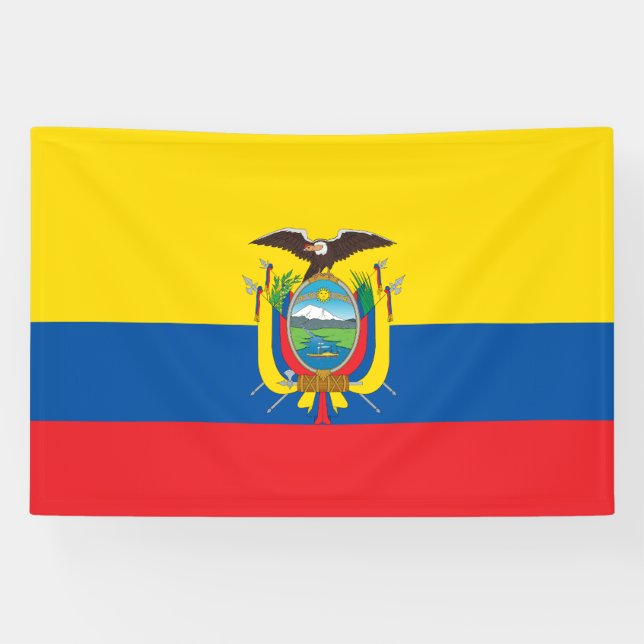 Banderoles Drapeau de l'Équateur (Horizontal)
