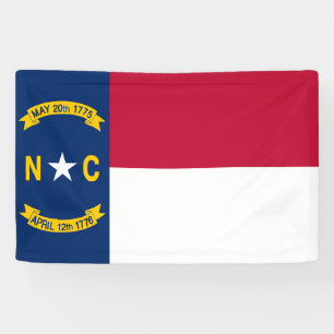 Banderoles Drapeau de l'État de Caroline du Nord