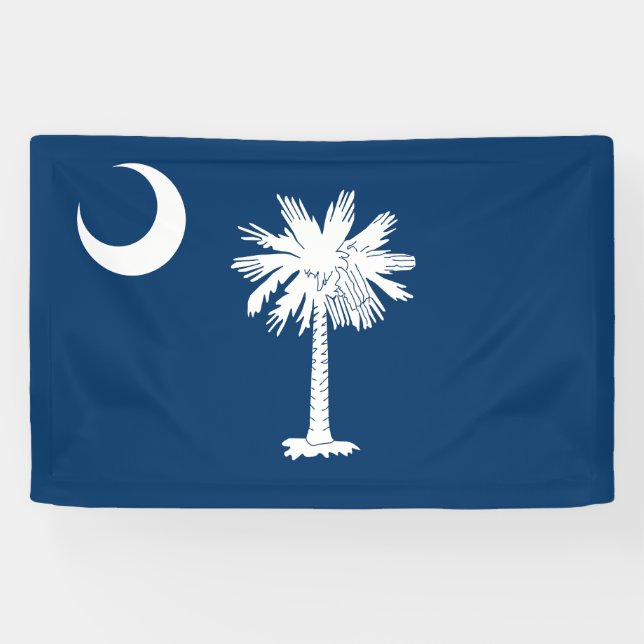 Banderoles Drapeau de l'État de la Caroline du Sud (Horizontal)